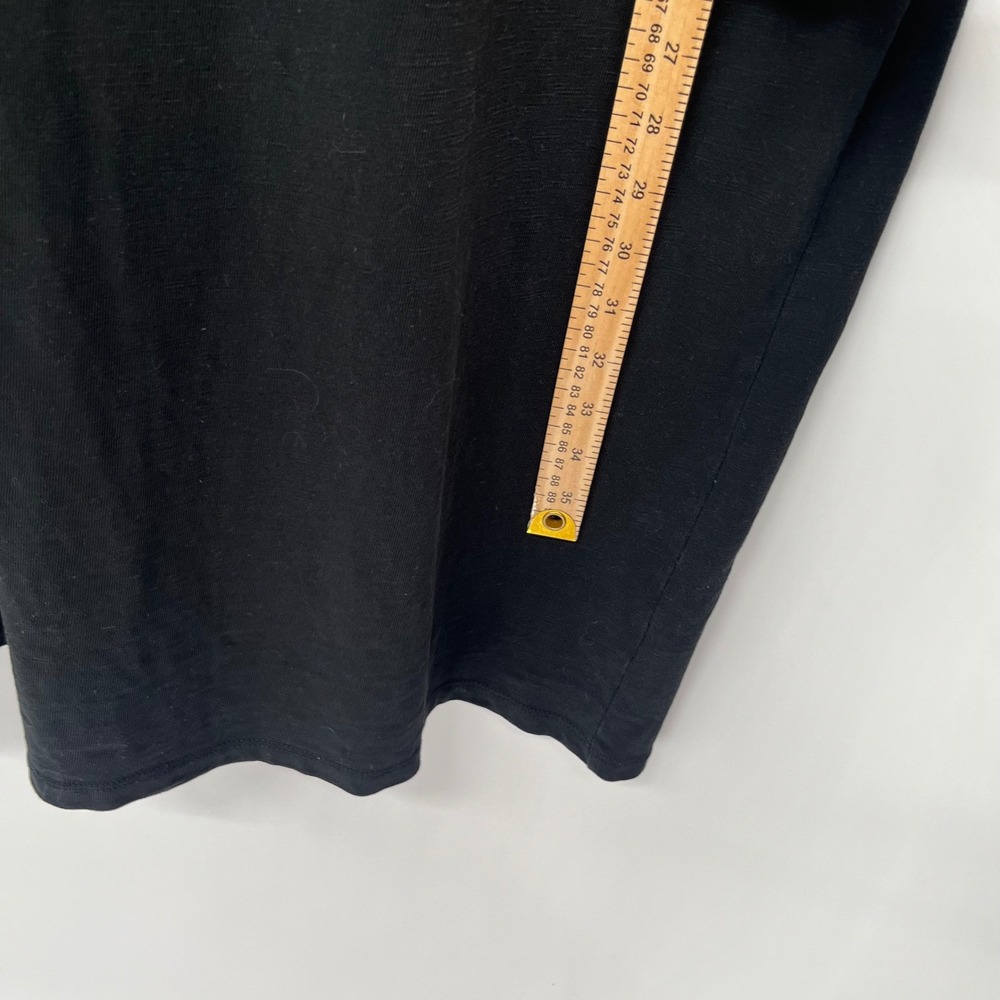 Talbots Dress Womens 3XP Black Ruffle Neck Sleeveless Heavyweight Cotton Shift - Picture 7 of 7